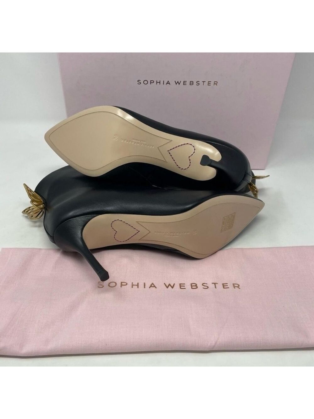 Sophia Webster Mariposa Butterfly Ankle Boots in Black Leather - NWT - Picture 11 of 13